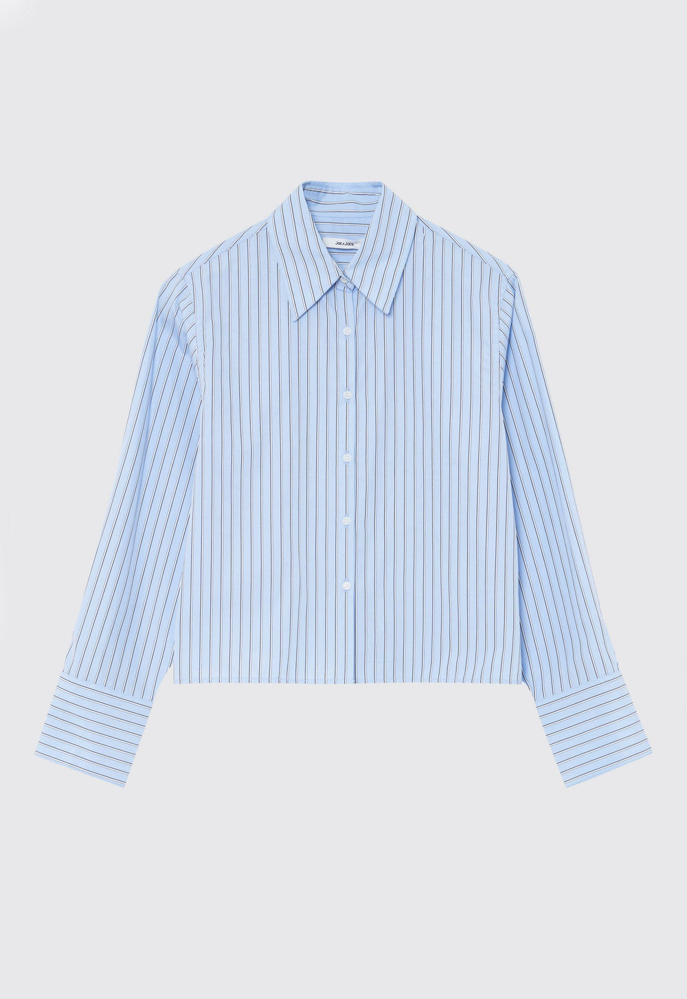 Jac+Jack Karl Italian Cotton Shirt - Big Blue Stripe